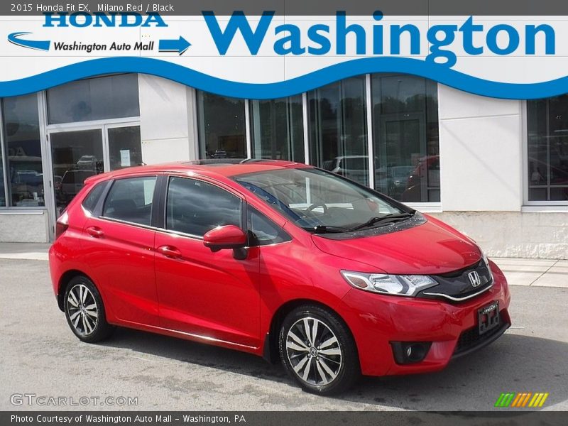 Milano Red / Black 2015 Honda Fit EX