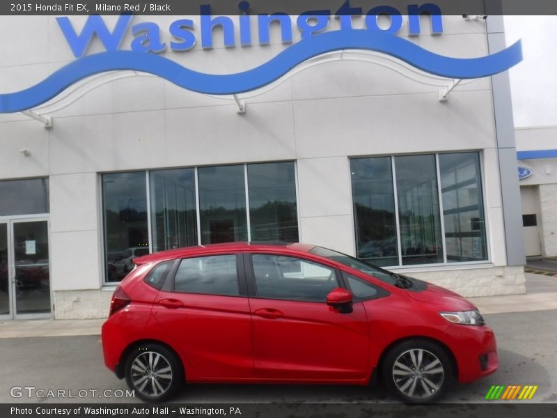 Milano Red / Black 2015 Honda Fit EX