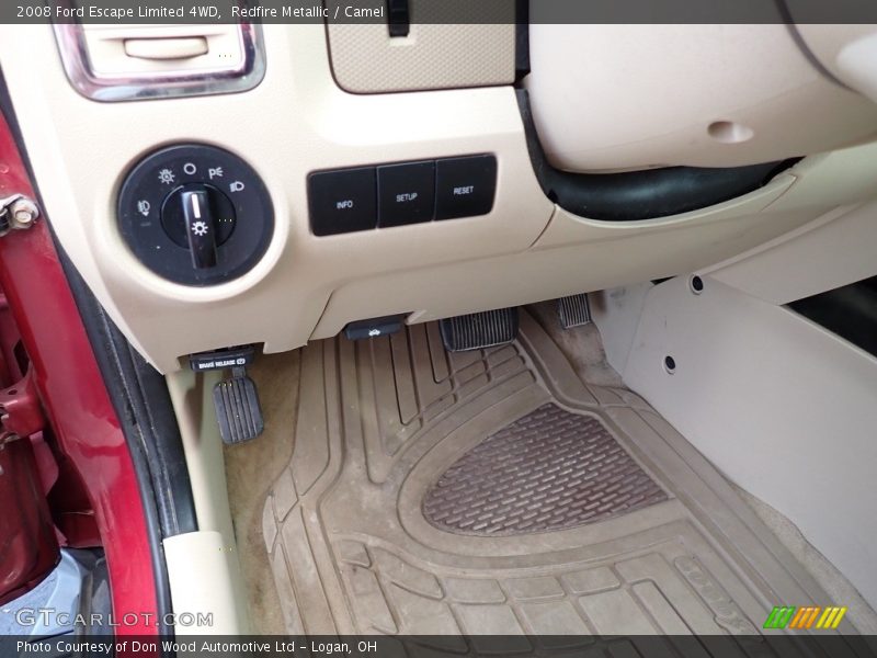 Redfire Metallic / Camel 2008 Ford Escape Limited 4WD