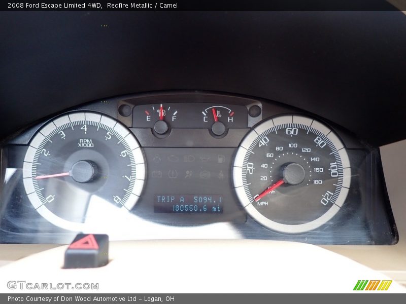 Redfire Metallic / Camel 2008 Ford Escape Limited 4WD