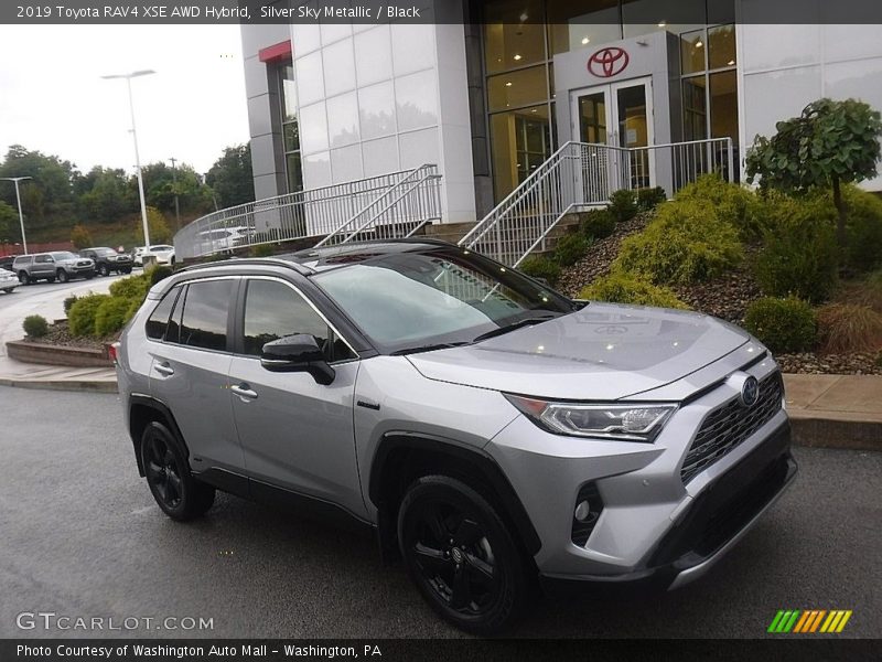 Silver Sky Metallic / Black 2019 Toyota RAV4 XSE AWD Hybrid