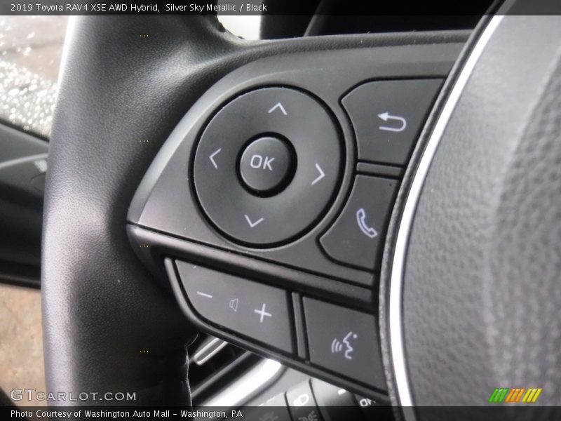 Silver Sky Metallic / Black 2019 Toyota RAV4 XSE AWD Hybrid