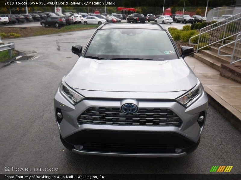 Silver Sky Metallic / Black 2019 Toyota RAV4 XSE AWD Hybrid
