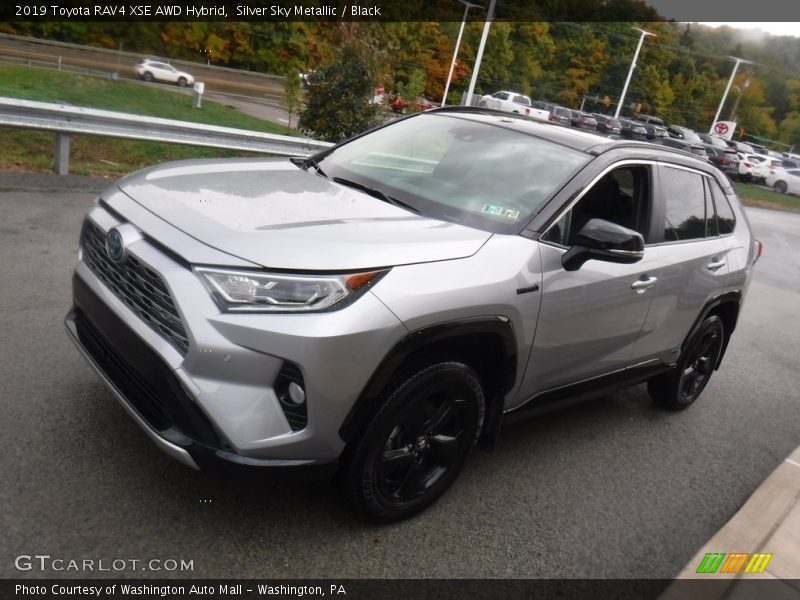 Silver Sky Metallic / Black 2019 Toyota RAV4 XSE AWD Hybrid