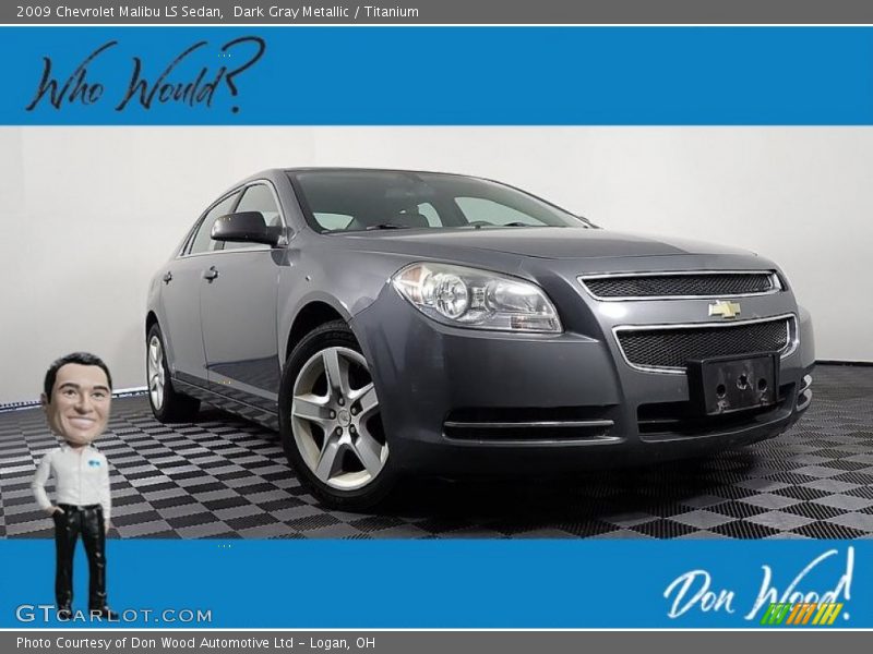 Dark Gray Metallic / Titanium 2009 Chevrolet Malibu LS Sedan