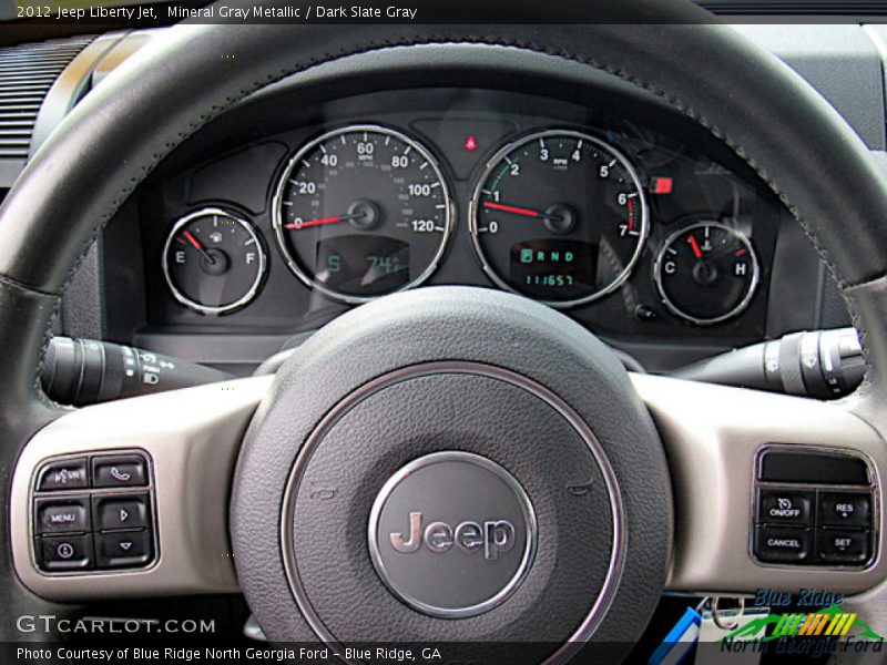 Mineral Gray Metallic / Dark Slate Gray 2012 Jeep Liberty Jet