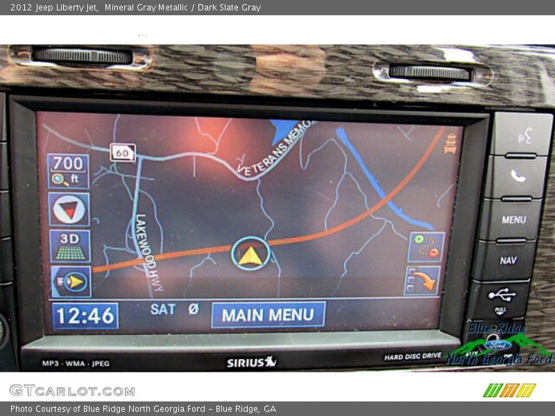 Mineral Gray Metallic / Dark Slate Gray 2012 Jeep Liberty Jet