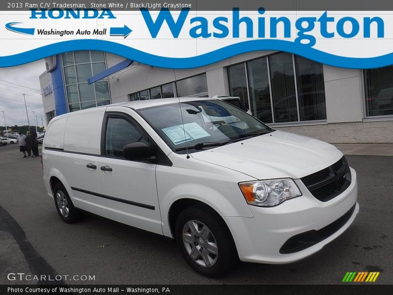 Stone White / Black/Light Graystone 2013 Ram C/V Tradesman