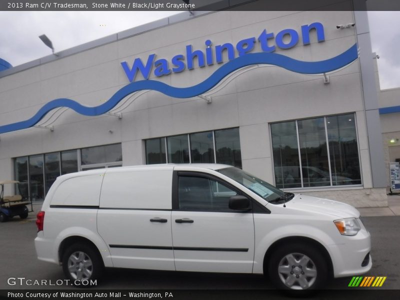 Stone White / Black/Light Graystone 2013 Ram C/V Tradesman