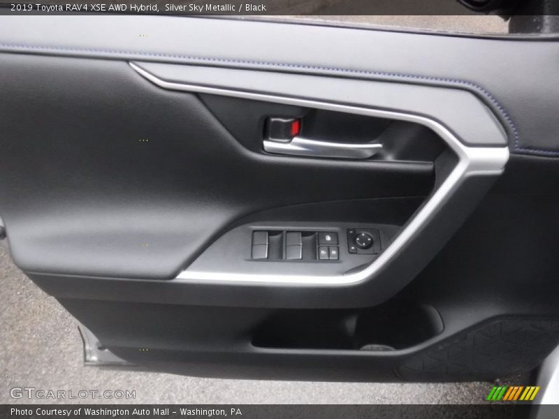 Silver Sky Metallic / Black 2019 Toyota RAV4 XSE AWD Hybrid