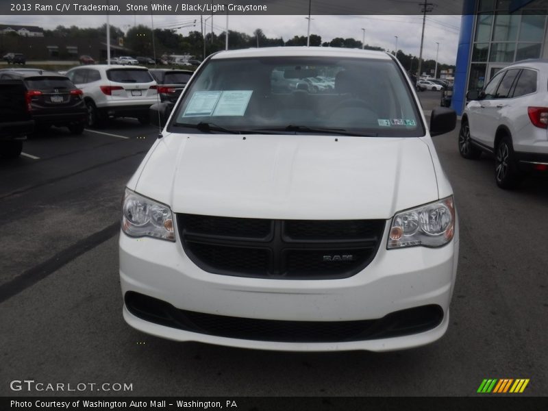 Stone White / Black/Light Graystone 2013 Ram C/V Tradesman