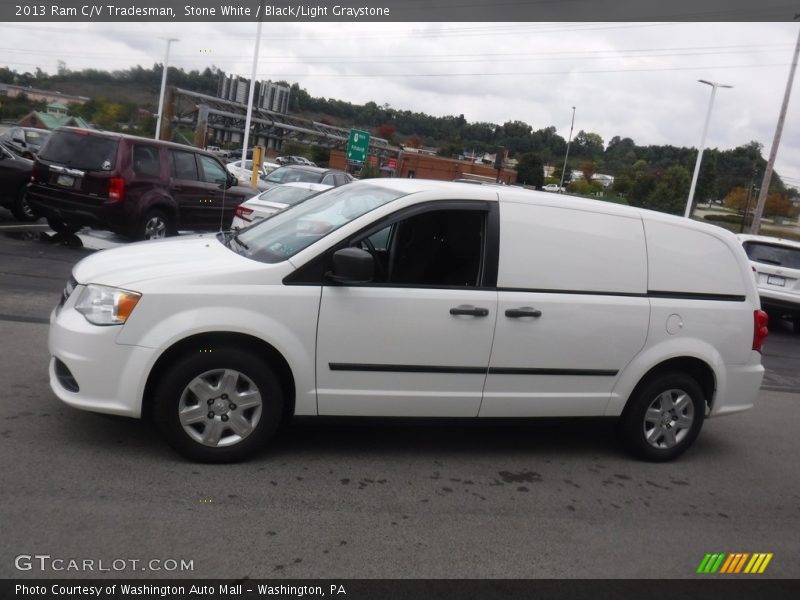 Stone White / Black/Light Graystone 2013 Ram C/V Tradesman