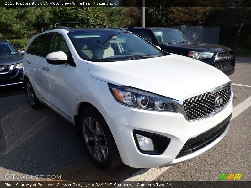 Snow White Pearl / Satin Black 2016 Kia Sorento SX V6 AWD