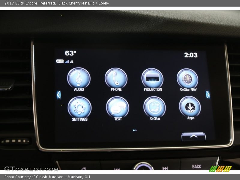 Black Cherry Metallic / Ebony 2017 Buick Encore Preferred