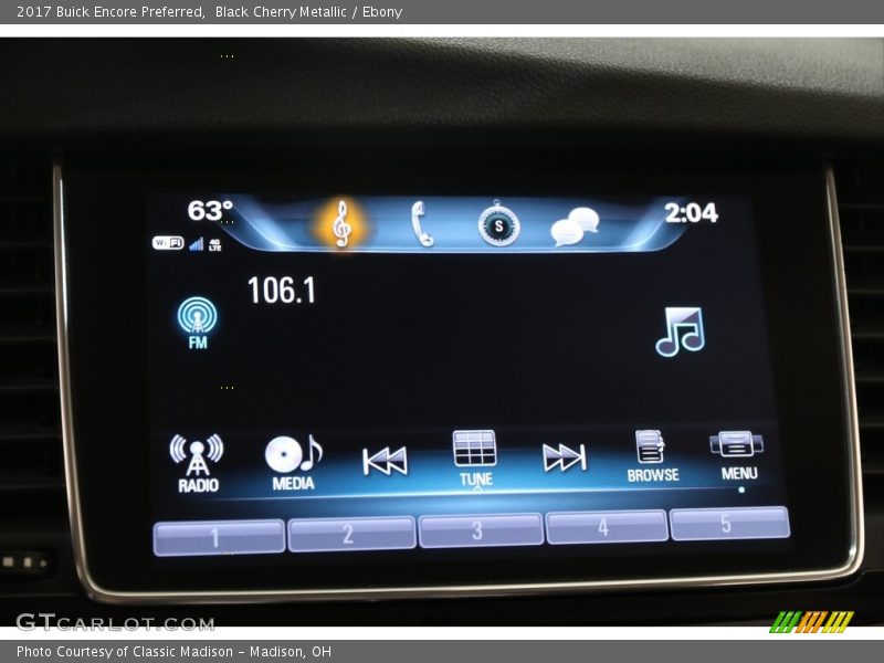 Black Cherry Metallic / Ebony 2017 Buick Encore Preferred