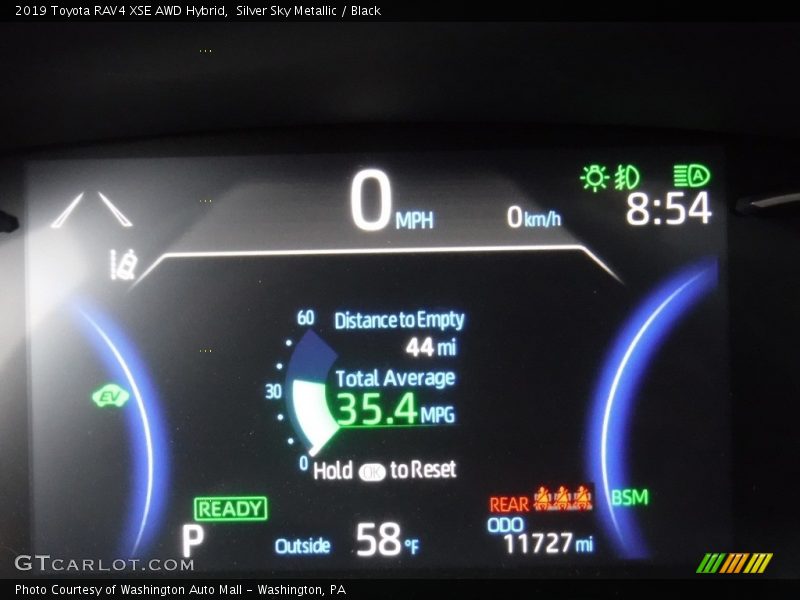 Silver Sky Metallic / Black 2019 Toyota RAV4 XSE AWD Hybrid