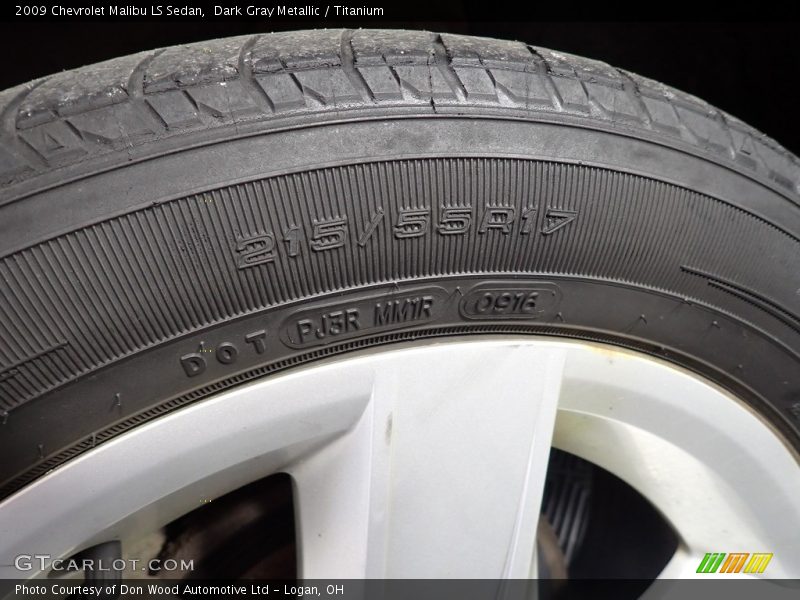 Dark Gray Metallic / Titanium 2009 Chevrolet Malibu LS Sedan