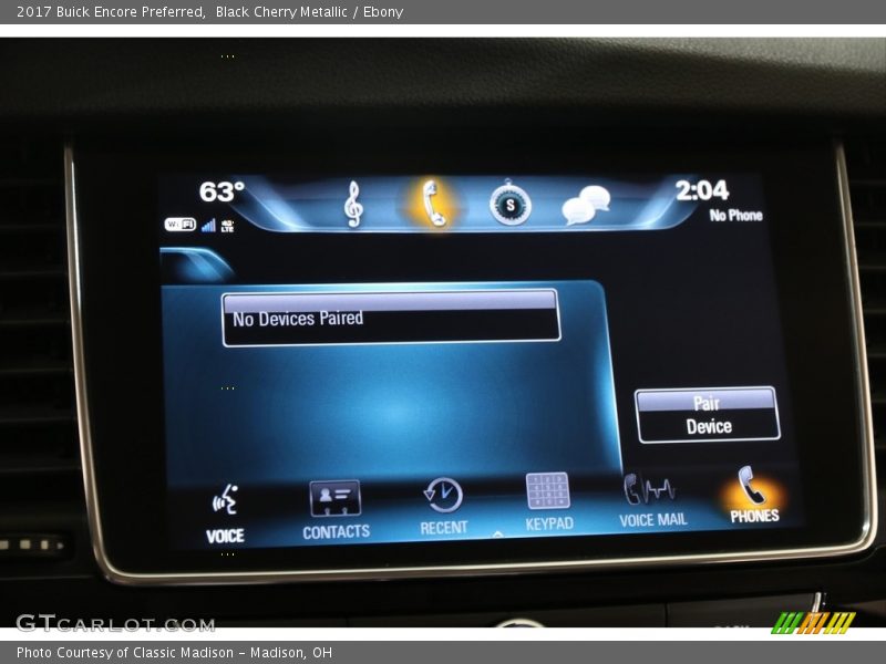 Black Cherry Metallic / Ebony 2017 Buick Encore Preferred