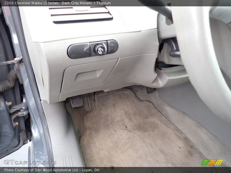 Dark Gray Metallic / Titanium 2009 Chevrolet Malibu LS Sedan
