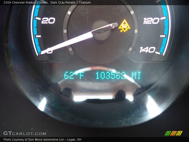 Dark Gray Metallic / Titanium 2009 Chevrolet Malibu LS Sedan