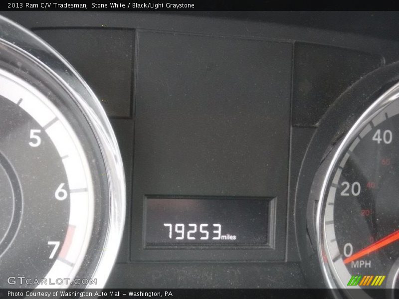 Stone White / Black/Light Graystone 2013 Ram C/V Tradesman