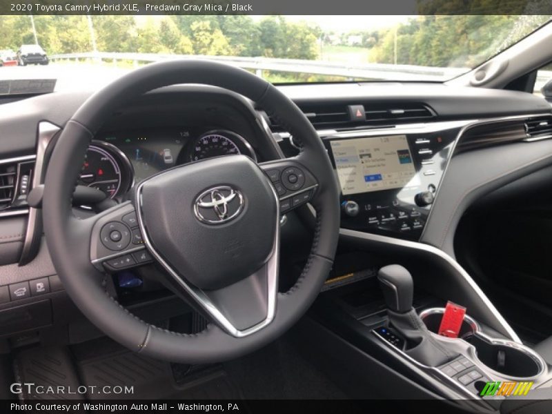 Predawn Gray Mica / Black 2020 Toyota Camry Hybrid XLE