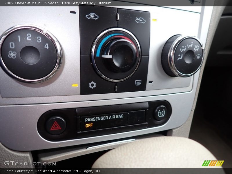 Dark Gray Metallic / Titanium 2009 Chevrolet Malibu LS Sedan