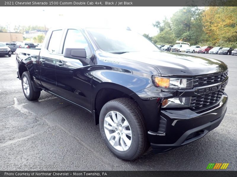 Black / Jet Black 2021 Chevrolet Silverado 1500 Custom Double Cab 4x4