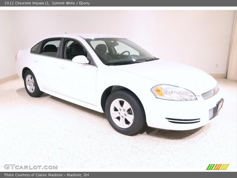 Summit White / Ebony 2012 Chevrolet Impala LS