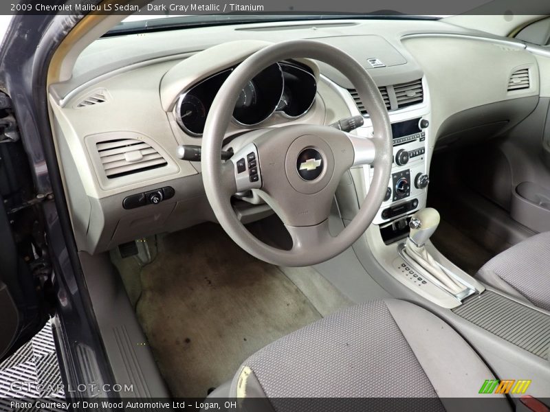 Dark Gray Metallic / Titanium 2009 Chevrolet Malibu LS Sedan