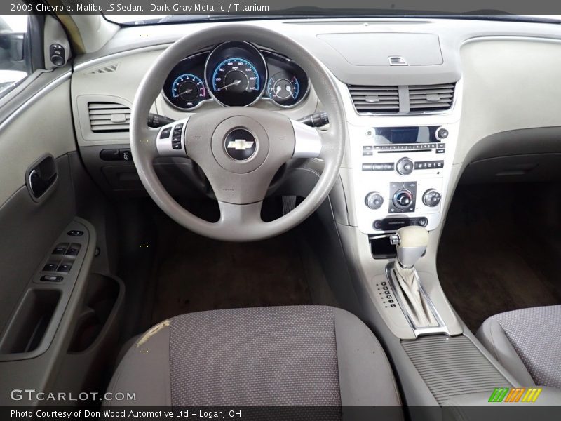 Dark Gray Metallic / Titanium 2009 Chevrolet Malibu LS Sedan