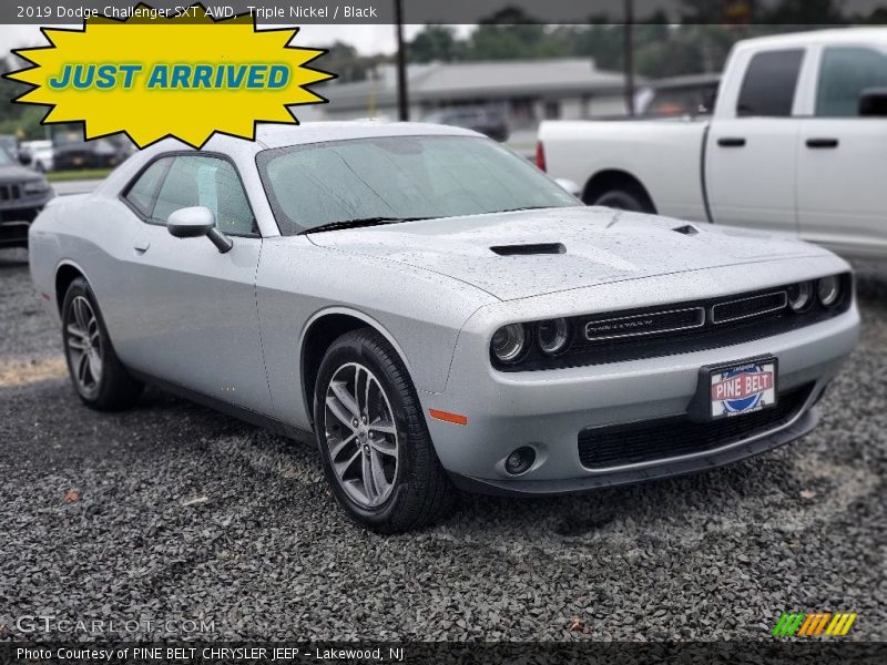 Triple Nickel / Black 2019 Dodge Challenger SXT AWD
