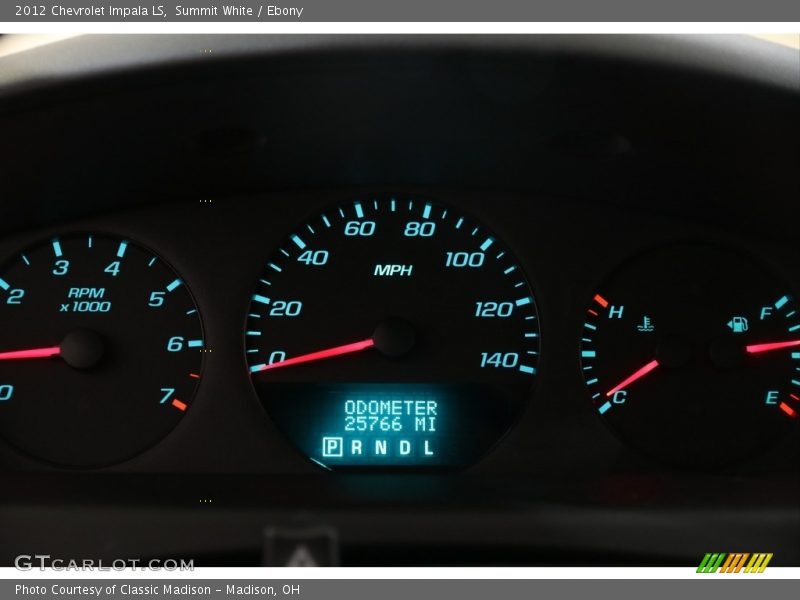 Summit White / Ebony 2012 Chevrolet Impala LS