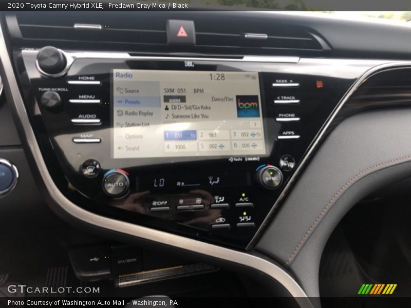 Predawn Gray Mica / Black 2020 Toyota Camry Hybrid XLE
