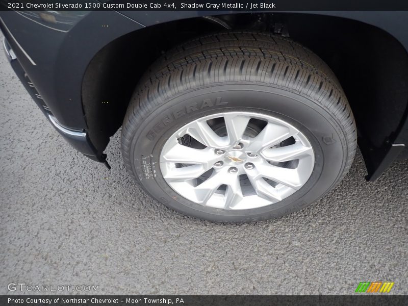 Shadow Gray Metallic / Jet Black 2021 Chevrolet Silverado 1500 Custom Double Cab 4x4