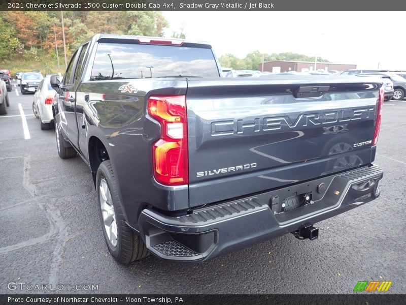 Shadow Gray Metallic / Jet Black 2021 Chevrolet Silverado 1500 Custom Double Cab 4x4