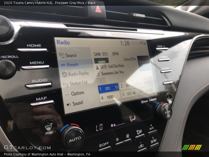 Predawn Gray Mica / Black 2020 Toyota Camry Hybrid XLE