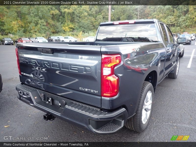 Shadow Gray Metallic / Jet Black 2021 Chevrolet Silverado 1500 Custom Double Cab 4x4