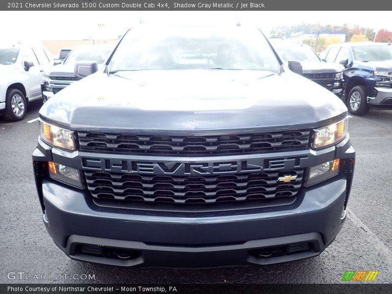 Shadow Gray Metallic / Jet Black 2021 Chevrolet Silverado 1500 Custom Double Cab 4x4