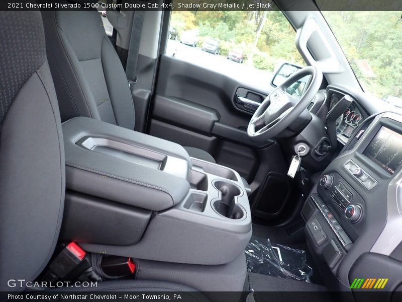 Shadow Gray Metallic / Jet Black 2021 Chevrolet Silverado 1500 Custom Double Cab 4x4