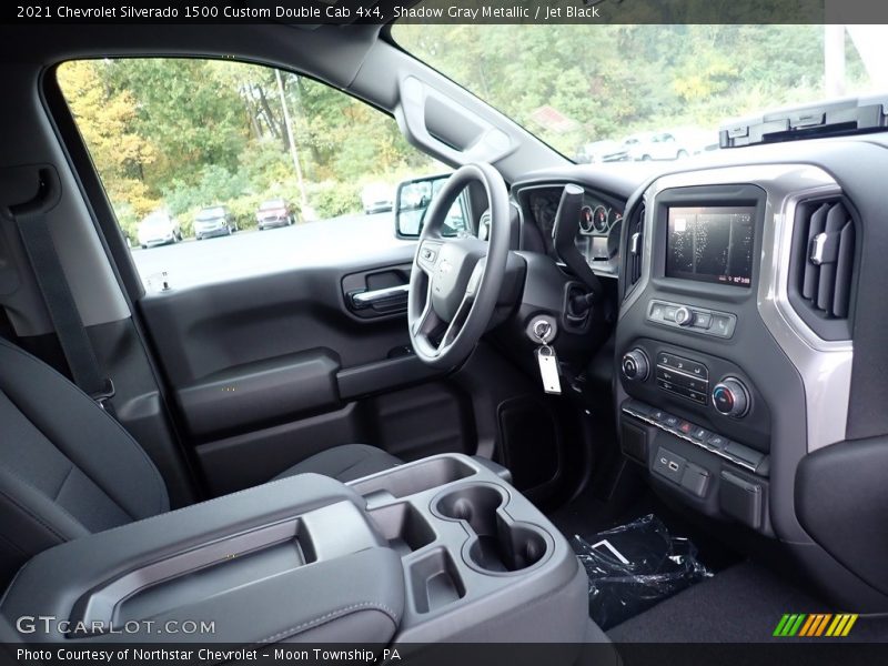 Shadow Gray Metallic / Jet Black 2021 Chevrolet Silverado 1500 Custom Double Cab 4x4