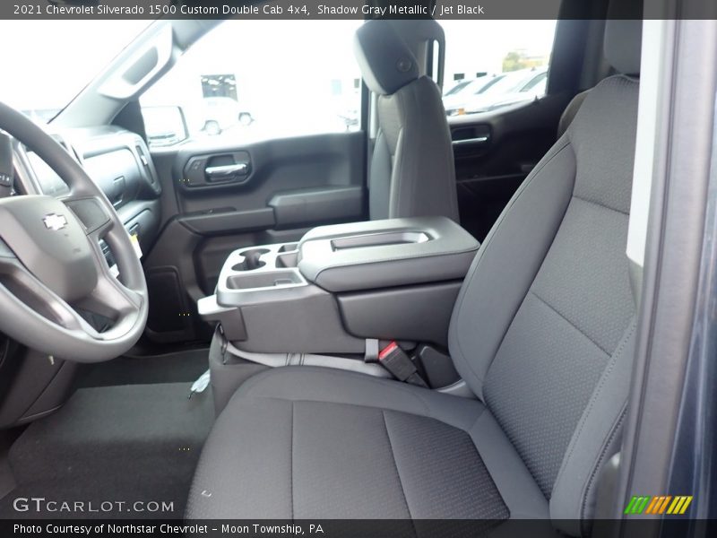 Shadow Gray Metallic / Jet Black 2021 Chevrolet Silverado 1500 Custom Double Cab 4x4