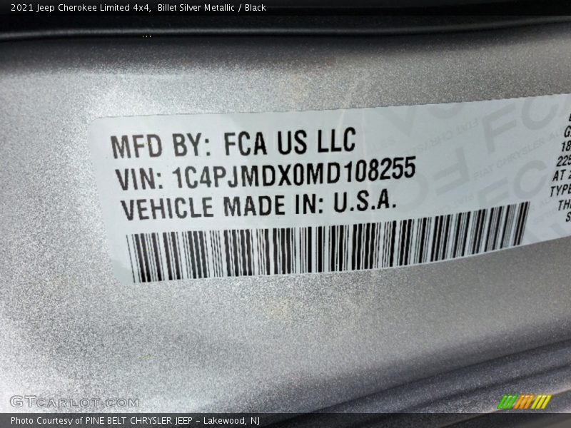 Billet Silver Metallic / Black 2021 Jeep Cherokee Limited 4x4
