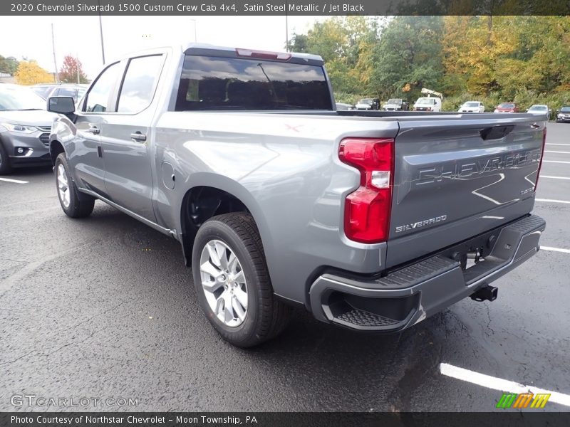 Satin Steel Metallic / Jet Black 2020 Chevrolet Silverado 1500 Custom Crew Cab 4x4