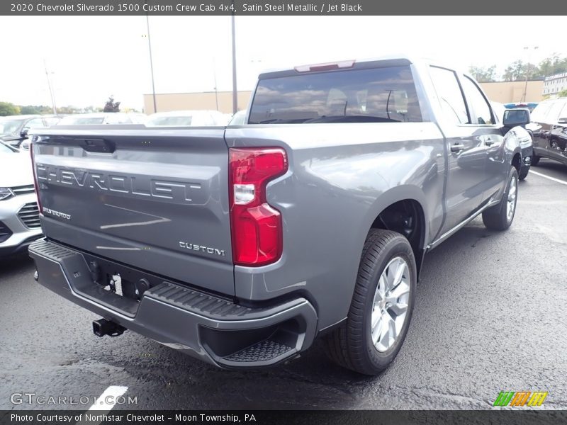 Satin Steel Metallic / Jet Black 2020 Chevrolet Silverado 1500 Custom Crew Cab 4x4
