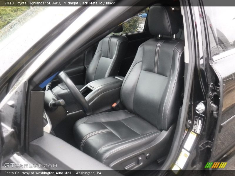Midnight Black Metallic / Black 2018 Toyota Highlander SE AWD