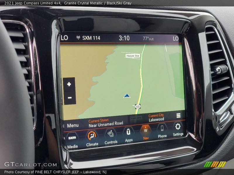 Navigation of 2021 Compass Limited 4x4