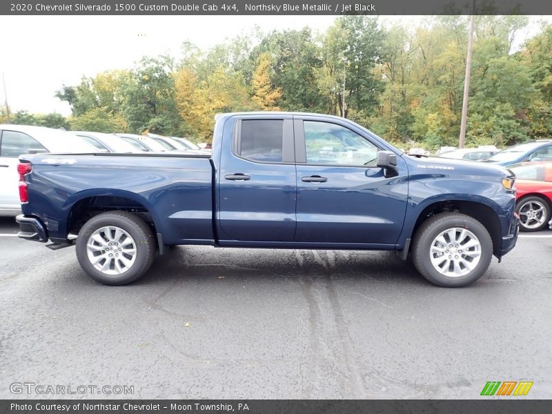 Northsky Blue Metallic / Jet Black 2020 Chevrolet Silverado 1500 Custom Double Cab 4x4