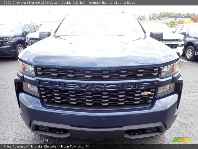 Northsky Blue Metallic / Jet Black 2020 Chevrolet Silverado 1500 Custom Double Cab 4x4