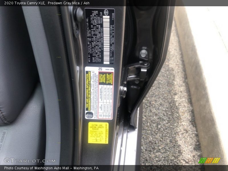 Predawn Gray Mica / Ash 2020 Toyota Camry XLE